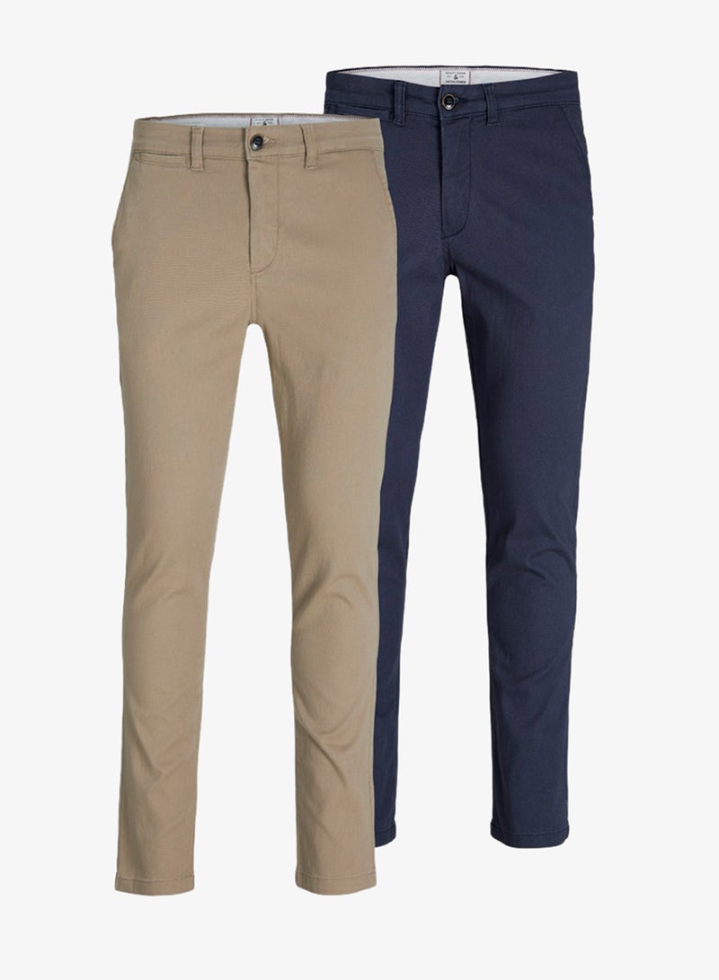 JACK & JONES 2 Pack Of Casual Chinos - Image 1